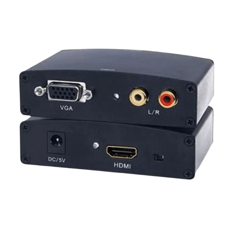 Conversor De Vga Para Hdmi Com Áudio Ativo E Com Fonte