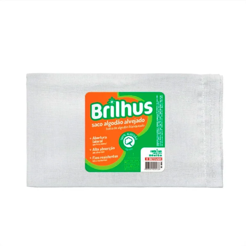 Saco Brilhus Alvejado de Algodão