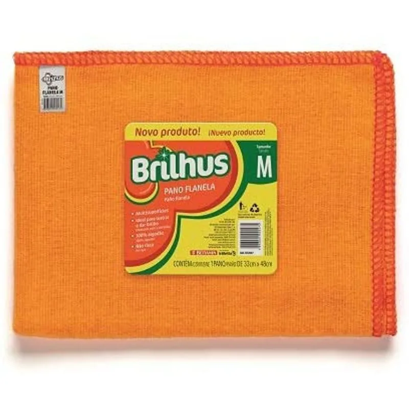 Pano Flanela M Algodão 1 X 24 Brilhus Laranja Bettanin s Peça