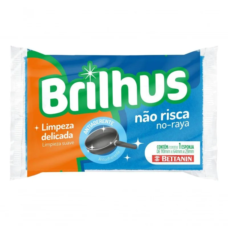 Esponja Multiuso Não Risca Brilhus - Brilhus - Limpeza E Lavanderia