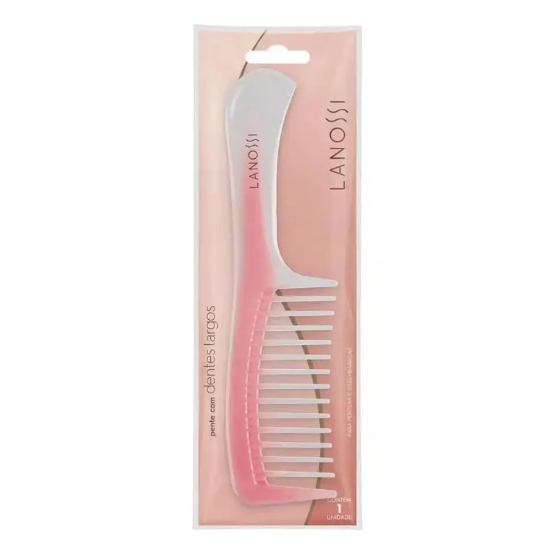 Pente de Cabelo Lanossi Rosa Largo