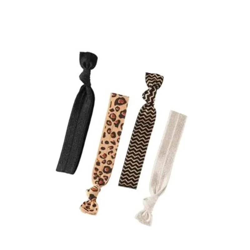 Elastico Para Cabelo Lanossi Animal Print com 4 Unidades