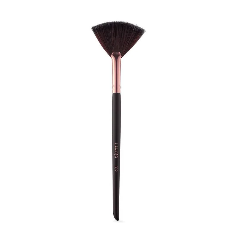 Pincel De Maquiagem Leque Para Iluminador Rosé Black F09 Lanossi