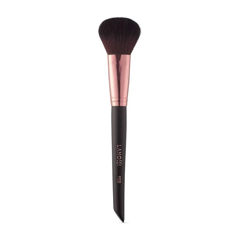 Pincel De Maquiagem Para Pó Facial Rosé Black F03 Lanossi