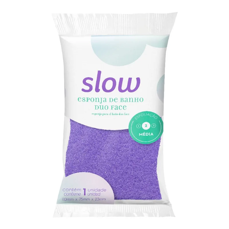 Esponja p/ Banho Slow Dupla Face