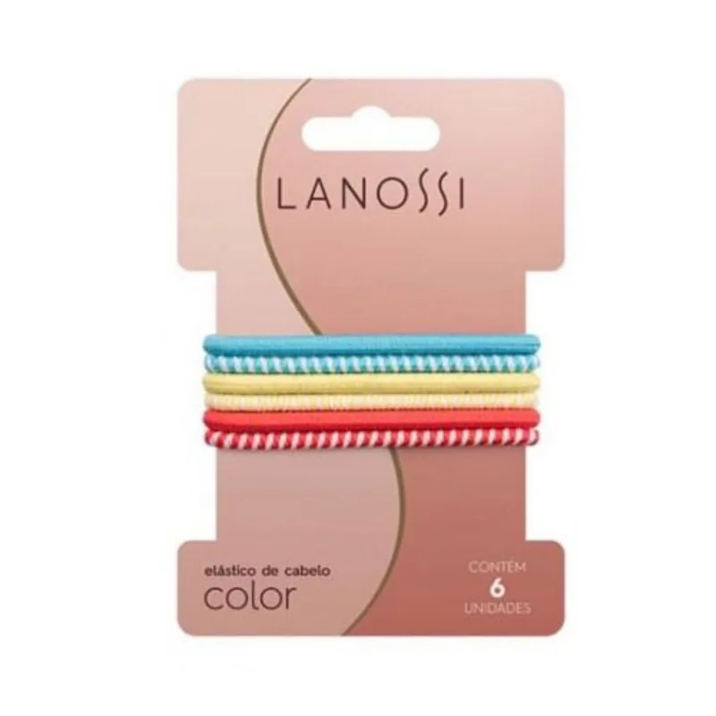 Elástico de Cabelo Kit Lanossi Color C/6 Unidades - Lanossi - Elástico De Cabelo