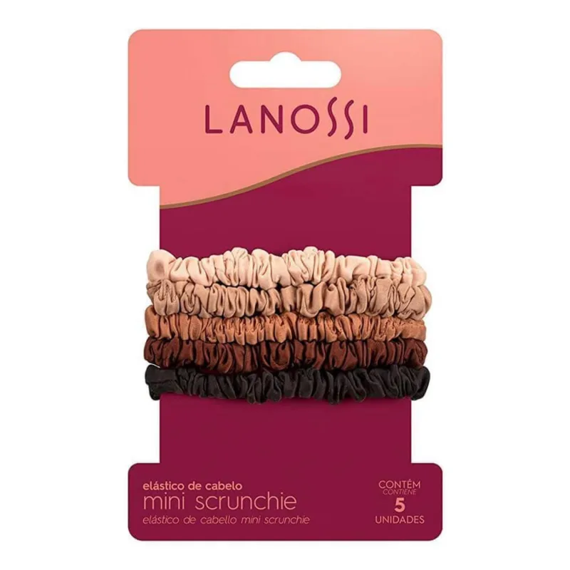 Elástico de Cabelo Kit Lanossi Mini Scrunchie c/6 Unidades - Lanossi