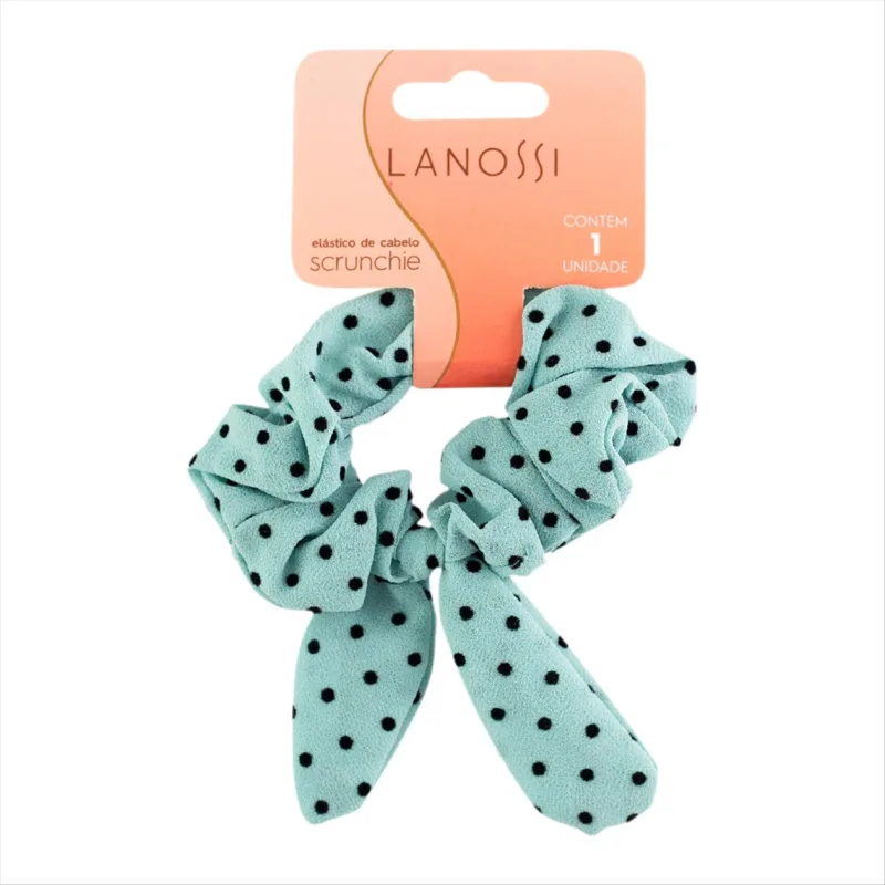 Elástico para Cabelo Lanossi Mint Green Poá - LANOSSI