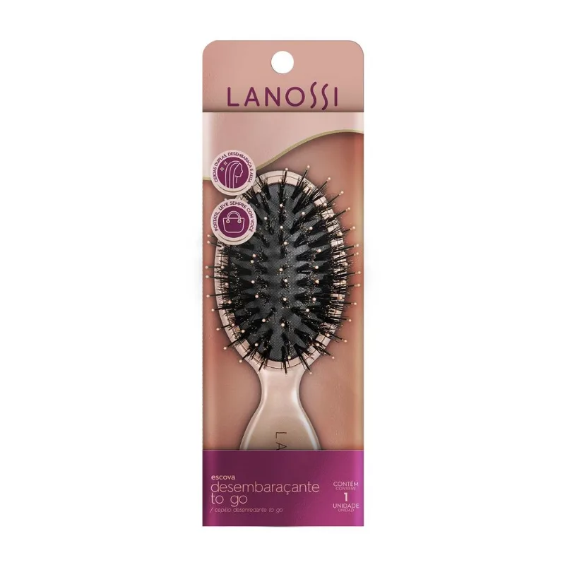 Escova de Cabelo Oval Mini Lanossi