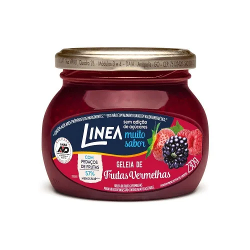 GELEIA DIET LINEA FRUTAS VERMELHAS 230GR 01X230GR - Linea - Mercearia