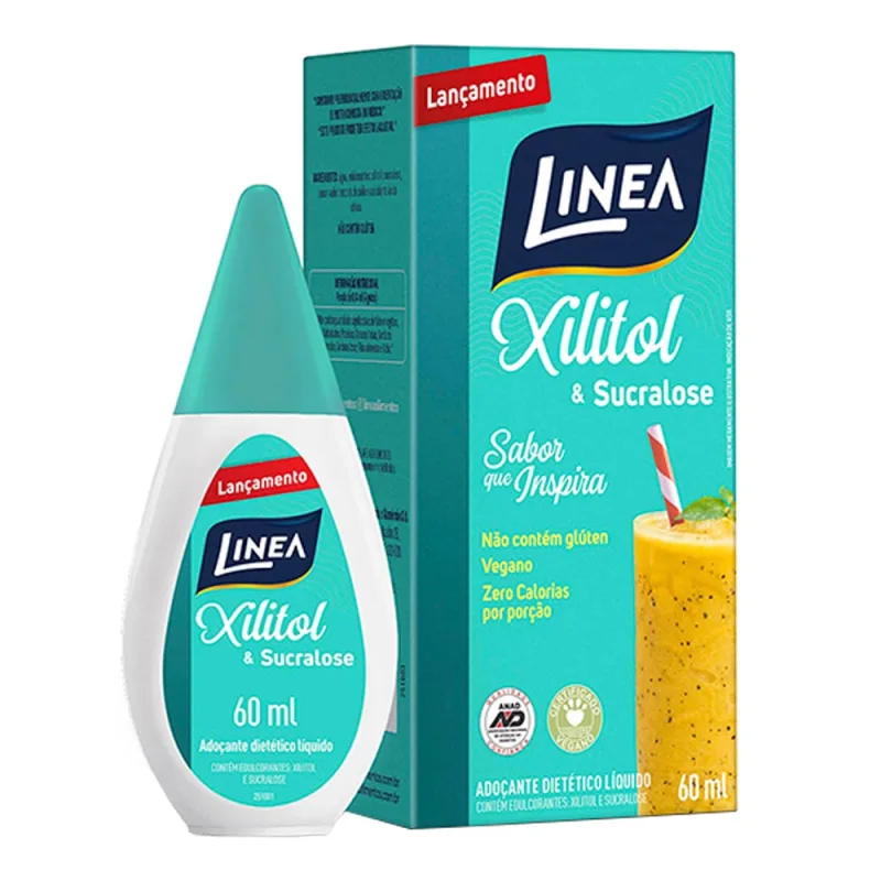 Adoçante Linea Xilitol Líquido 60ml - Linea
