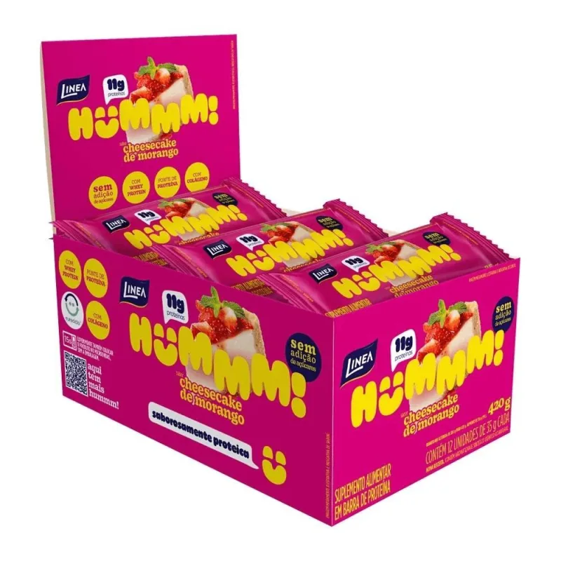Barra Proteína 35g Linea Hummm Cheesecake Mo - 12 Unidades - Não Informado - Mercearia