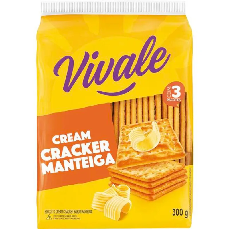 Biscoito Cream Cracker Vivale Manteiga 300g