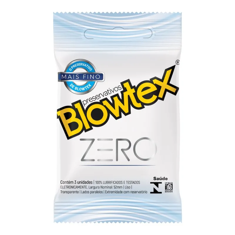 PRES. BLOWTEX ZERO 3 UNID - Blowtex - Camisinha