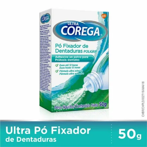 Corega Ultra Pó Fixador C/ - COREGA - Perfumaria