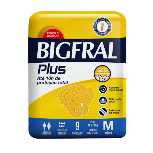 Fralda Descartável Adulto Bigfral Plus M - BIGFRAL - Bebê