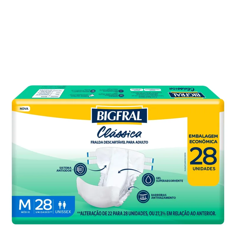 Fralda Adulto Bigfral Clássica M - Bigfral - Fraldas