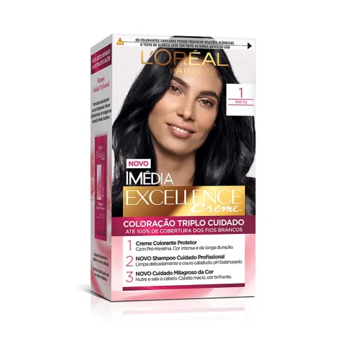 Tintura Imedia 1 Preto - LORÉAL PARIS - Higiene E Beleza
