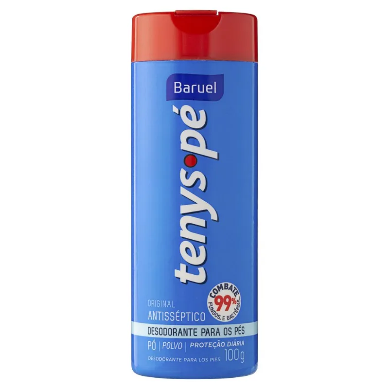 Desodorante em Pó para os Pés Baruel Tenys Pé Tradicional Frasco 100g