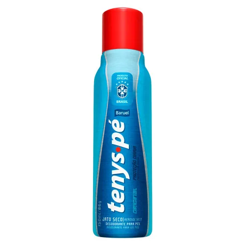 Desodorante Jato Seco Para Pés Baruel Tenys Pé Original Frasco 150ml - BARUEL - Higiene E Beleza