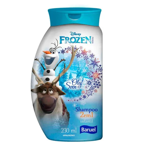 Shampoo Infantil 2 Em 1 Olaf E Sven Frozen Ii Baruel Frasco 230ml - FROZEN - Higiene E Beleza
