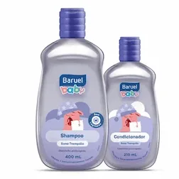 Kit Shampoo Infantil 400ml + Condicionador 210ml Baruel Sono Tranquilo Lavanda - Baruel - Infantil