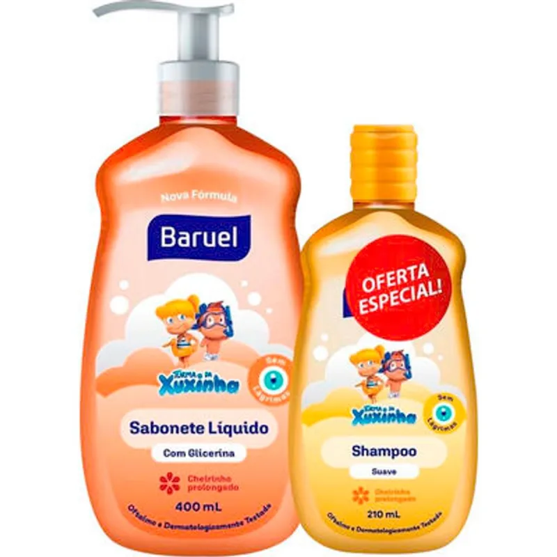 Kit Infantil Xuxinha Sabonete Líquido + Shampoo Suave