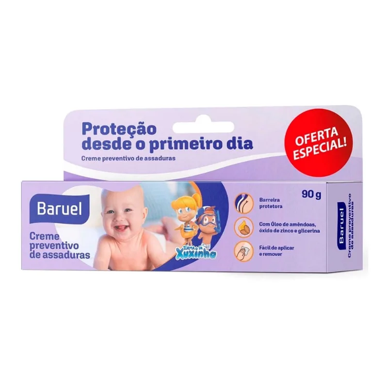 Creme de Assadura Turma da Xuxinha c/ Óleo de Amêndoas 90g Oferta Especial