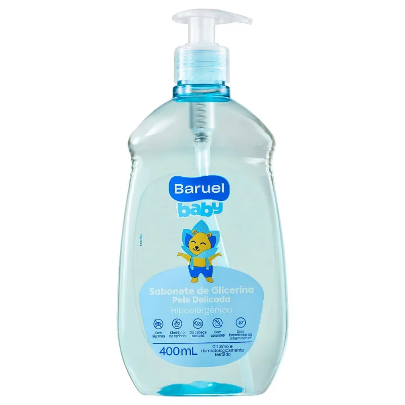 Sabonete Líquido de Glicerina Baruel Baby Pele Delicada 400ml Sabonete Líquido Baruel Baby Pele Delicada 400ml