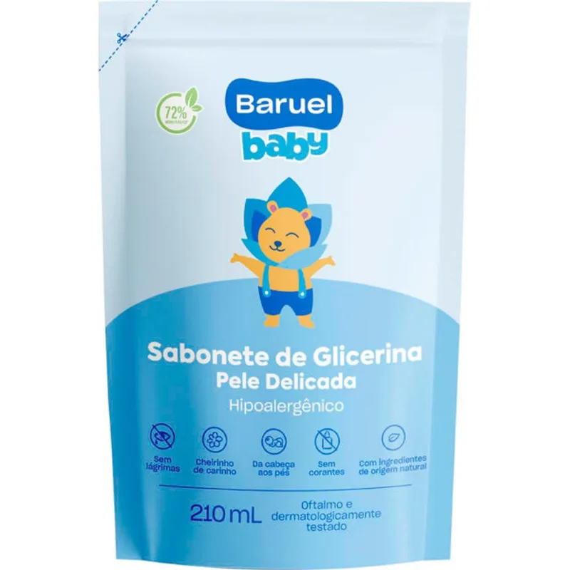 Sabonete Líquido Baruel Baby Pele Delicada 210ml