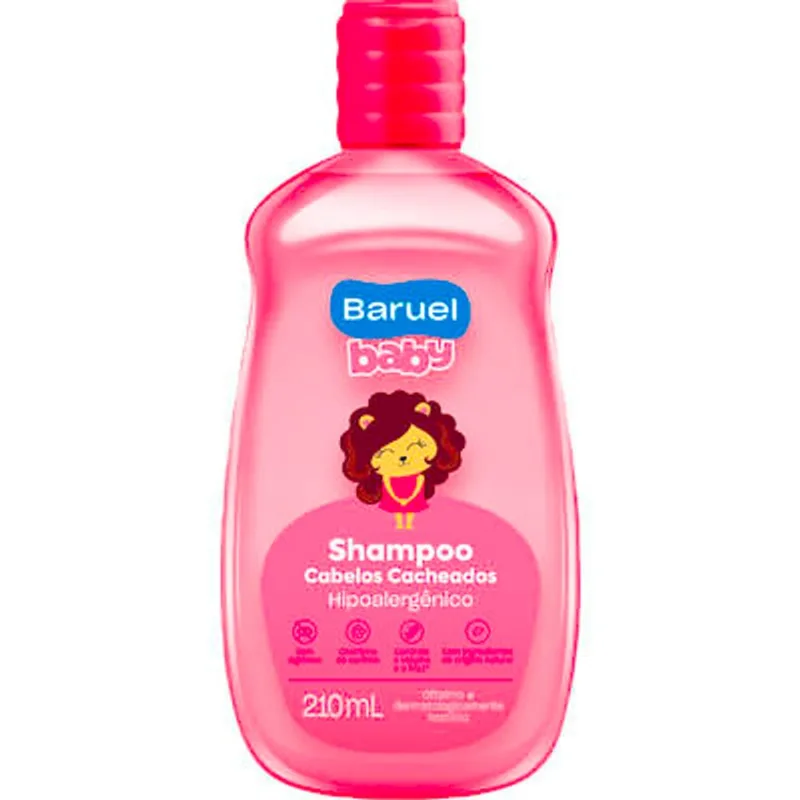 Shampoo Infantil Baruel Baby Cacheados 210ml