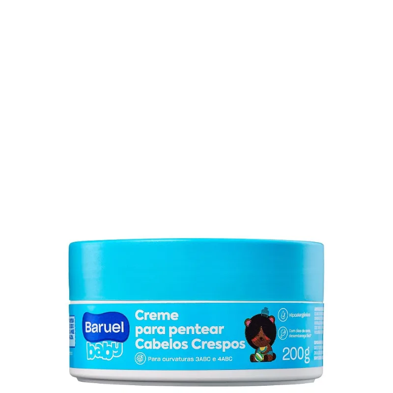 Creme de Pentear Cabelos Crespos Baruel Baby 200g Creme Pentear Baruel Baby Cabelos Crespos 200G