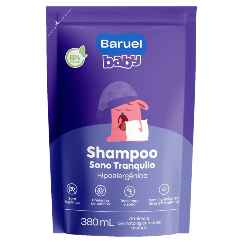Shampoo Infantil Sono Tranquilo Baruel Baby Refil 380ml - Baruel - Infantil