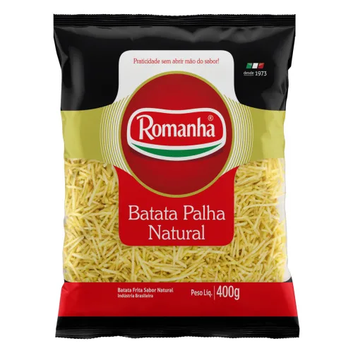 BATATA PALHA NATURAL ROMANHA PACOTE 400G - NATURAL