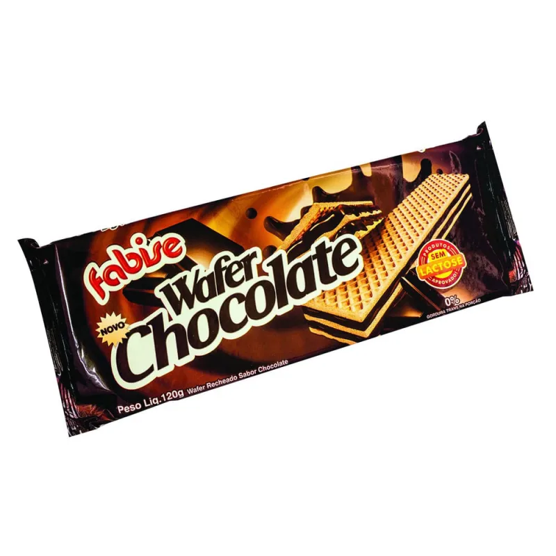 Biscoito Fabise Wafer Chocolate 80g - Fabise - Mercearia
