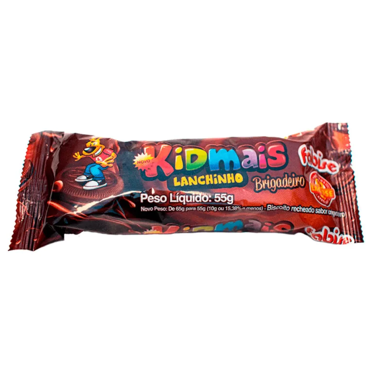 Biscoito Fabise Lanchinho Recheado Brigadeiro 55g - Molipersi - Mercearia