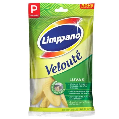 Luva Limppano Veloute Tam P 1par - LIMPPANO - Farmácia