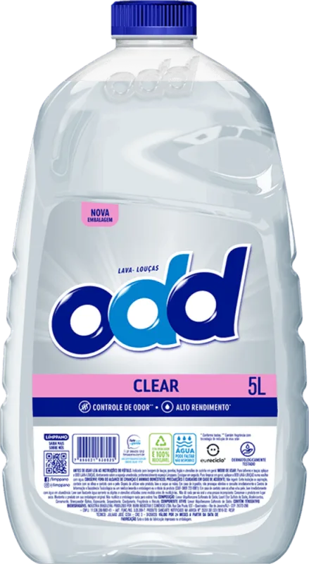 DETERGENTE LIQUIDO ODD CLEAR GALAO- 5LT - Odd - Produtos De Limpeza