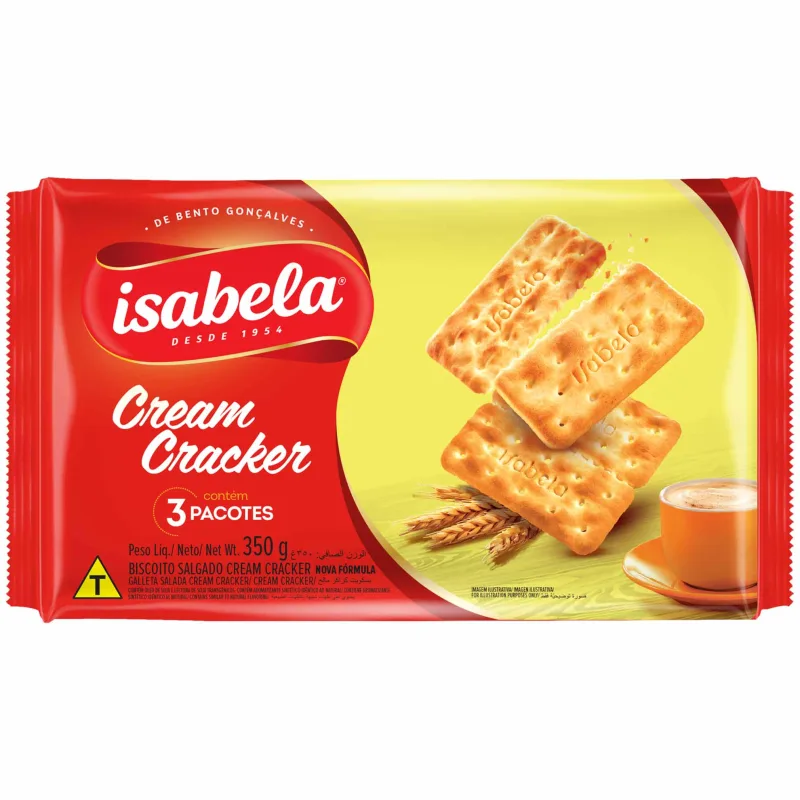 Biscoito Cream Cracker Isabela 350g - Isabela - Mercearia
