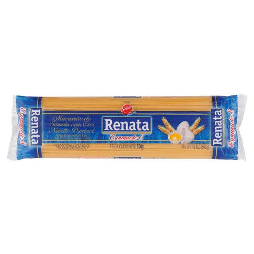 Macarrão De Sêmola Com Ovos Espaguete 8 Renata Pacote 500g - SELMI - Mercearia