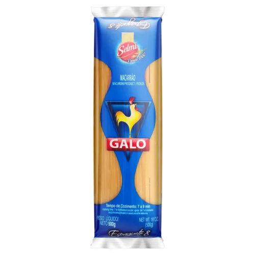 Massa De Sêmola Espaguete Galo Pacote 500g - SELMI - Mercearia