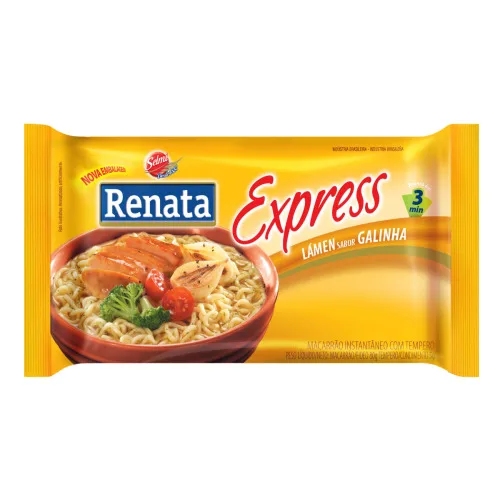 Macarrão Instantâneo Galinha Renata Express Pacote 85g - RENATA - Mercearia