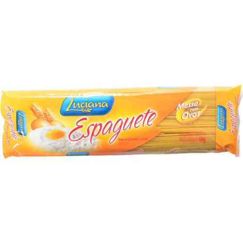 Macarrão Luciana C/ovos 500gr Espaguete - METROLOGIC - Mercearia