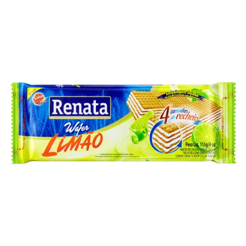 Wafer Renata 115gr Limao - RENATA - Mercearia