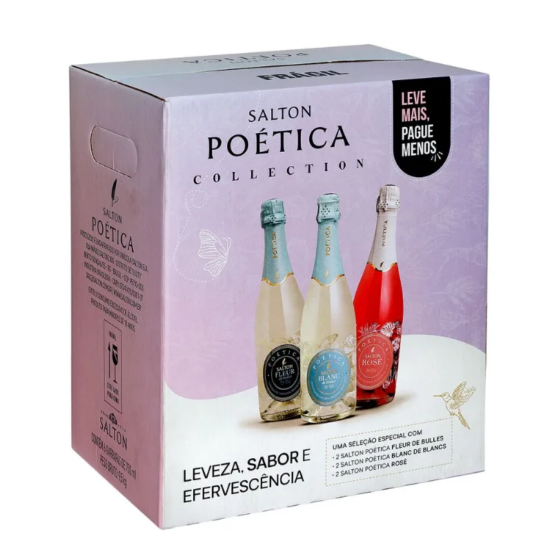 Kit Espumante Salton Poética com 6 Unidades 750ml