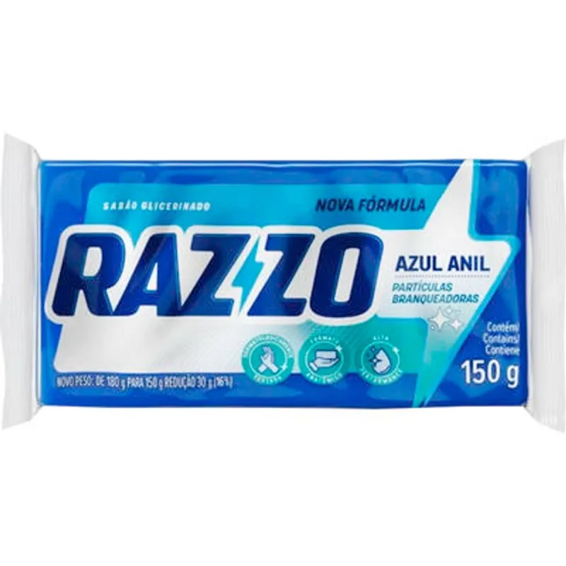 Sabão em Pedaço Razzo Azul 150g