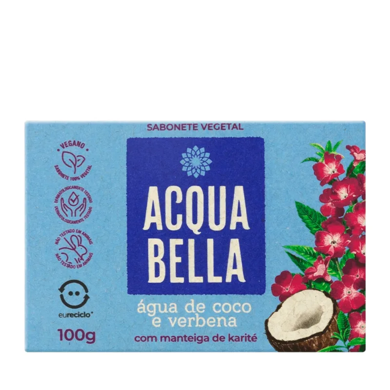 Sabonete Vegetal Água de Coco e Verbena Acqua Bella – 100g