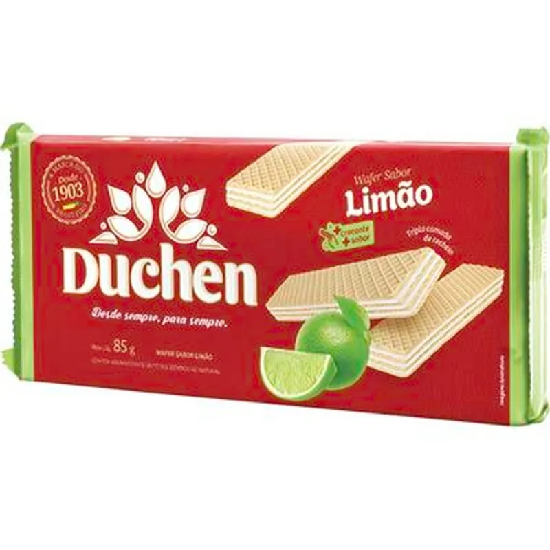 Biscoito Wafer Duchen Limão 85g