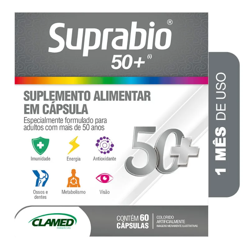 Suplemento Alimentar Suprabio 50+ 60 Cápsulas Suplemento Alimentar Suprabio 50+ 60 Capsulas