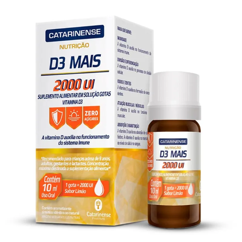Vitamina D3 Mais 2000 Ui Catarinense 10ml